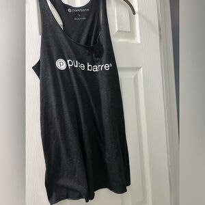 Pure Barre muscle tank size L black heather